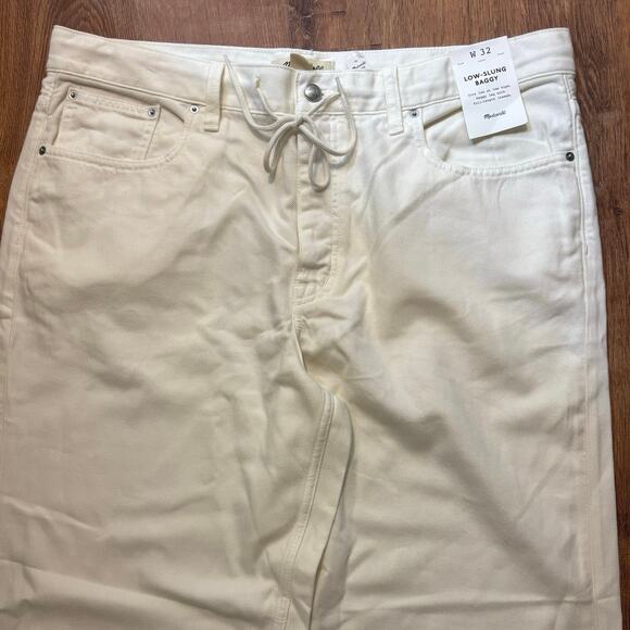 NWT Madewell Low-Slung Baggy Jean: Airy Denim Edition In Vintage Canvas Size 32 - Picture 5 of 10